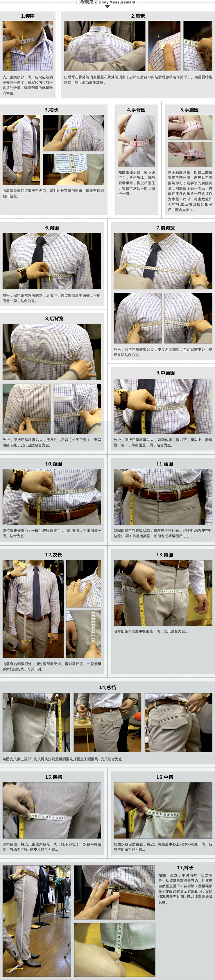 绅都服装西服定制尺寸方案介绍1